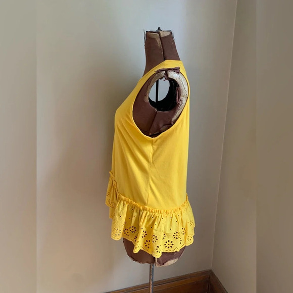 J crew tank top, ruffle, lace , - Picture 5 of 7